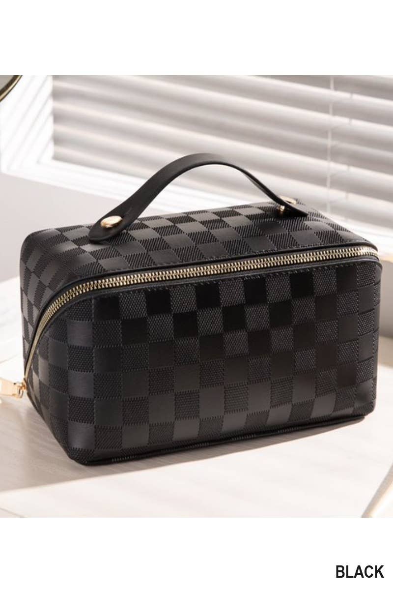 VEGAN LEATHER MAKEUP BAG
