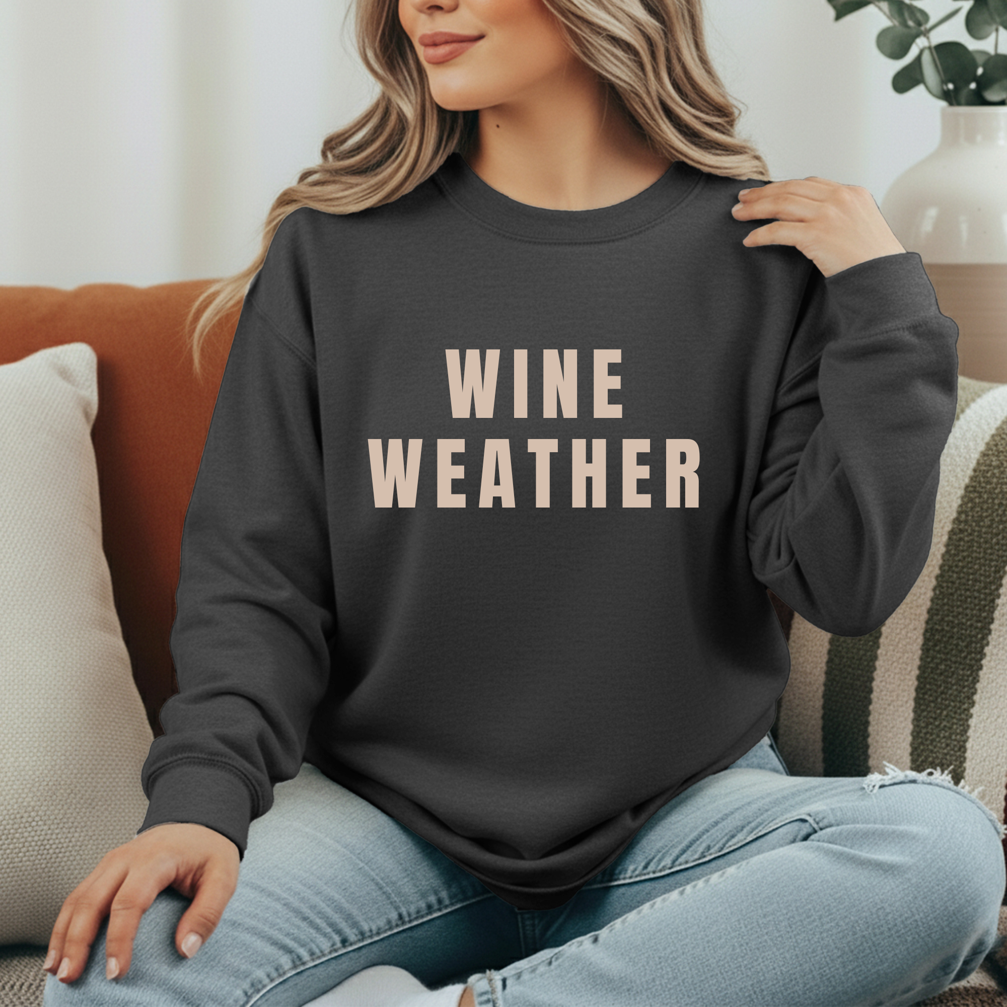 WINE WEATHER CREWNECK SWEATSHIRT