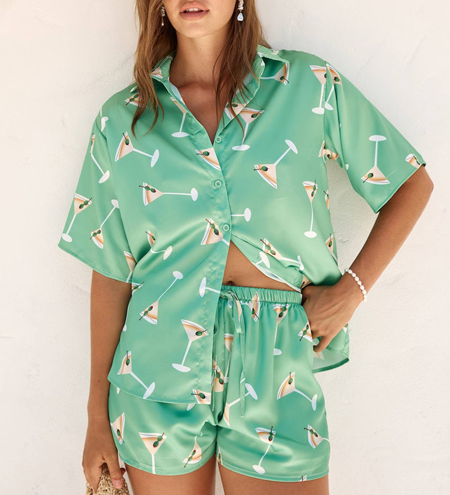 Martini Glass Print Summer Lounge Set