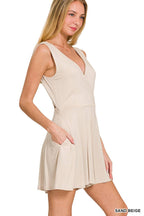 Casual V-Neck Romper