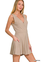 Casual V-Neck Romper