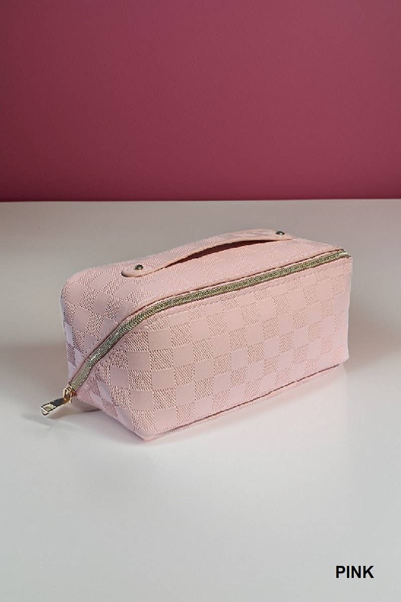 VEGAN LEATHER MAKEUP BAG