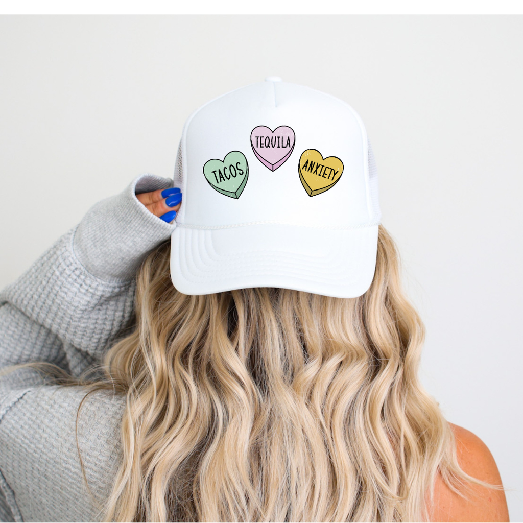 Tacos Tequila Anxiety Trucker Hat