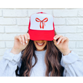 Red Coquette Bow Trucker Hat