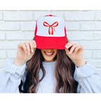 Red Coquette Bow Trucker Hat