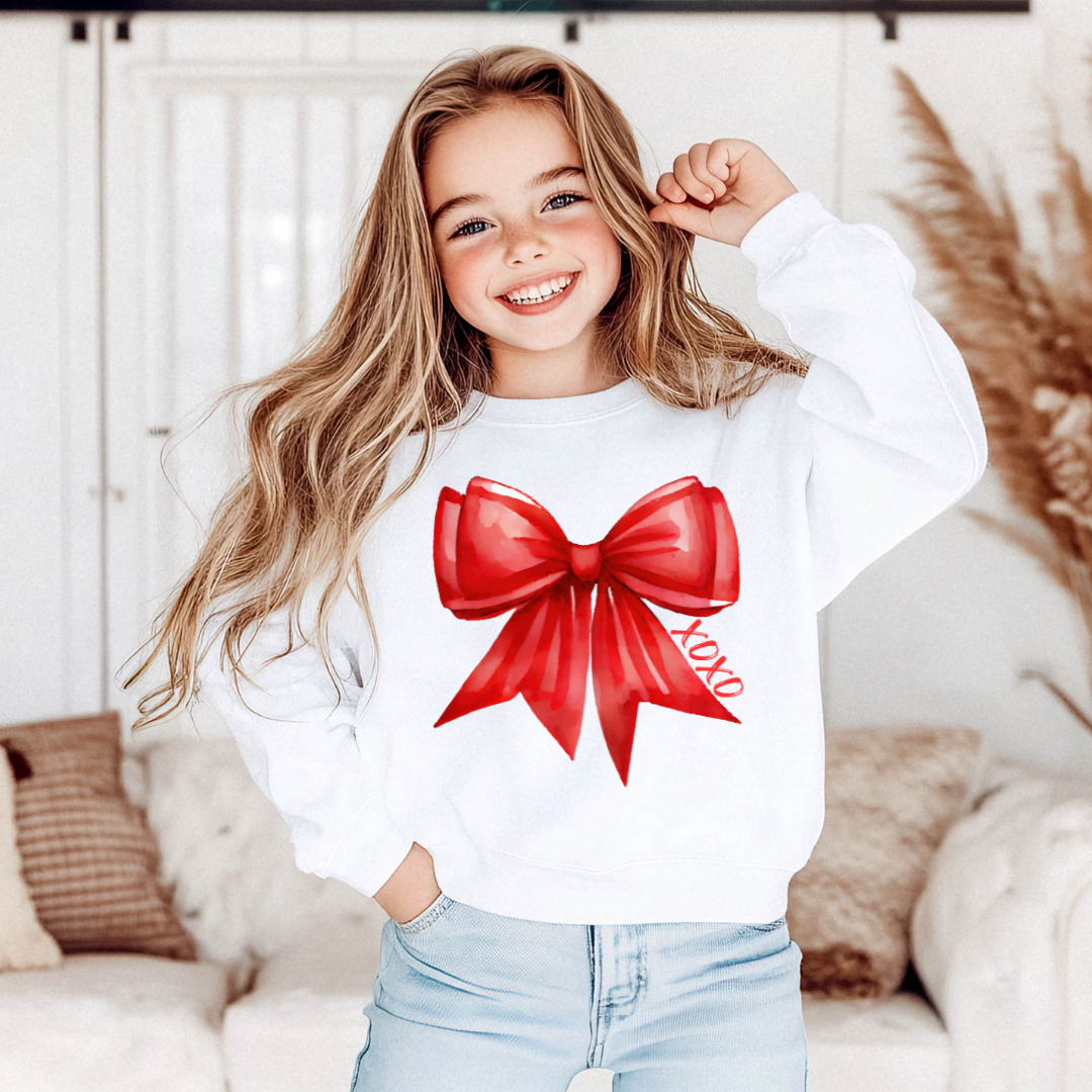 XOXO Bow crewneck sweatshirt