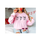 Black Coquette Bow Crewneck Sweatshirt
