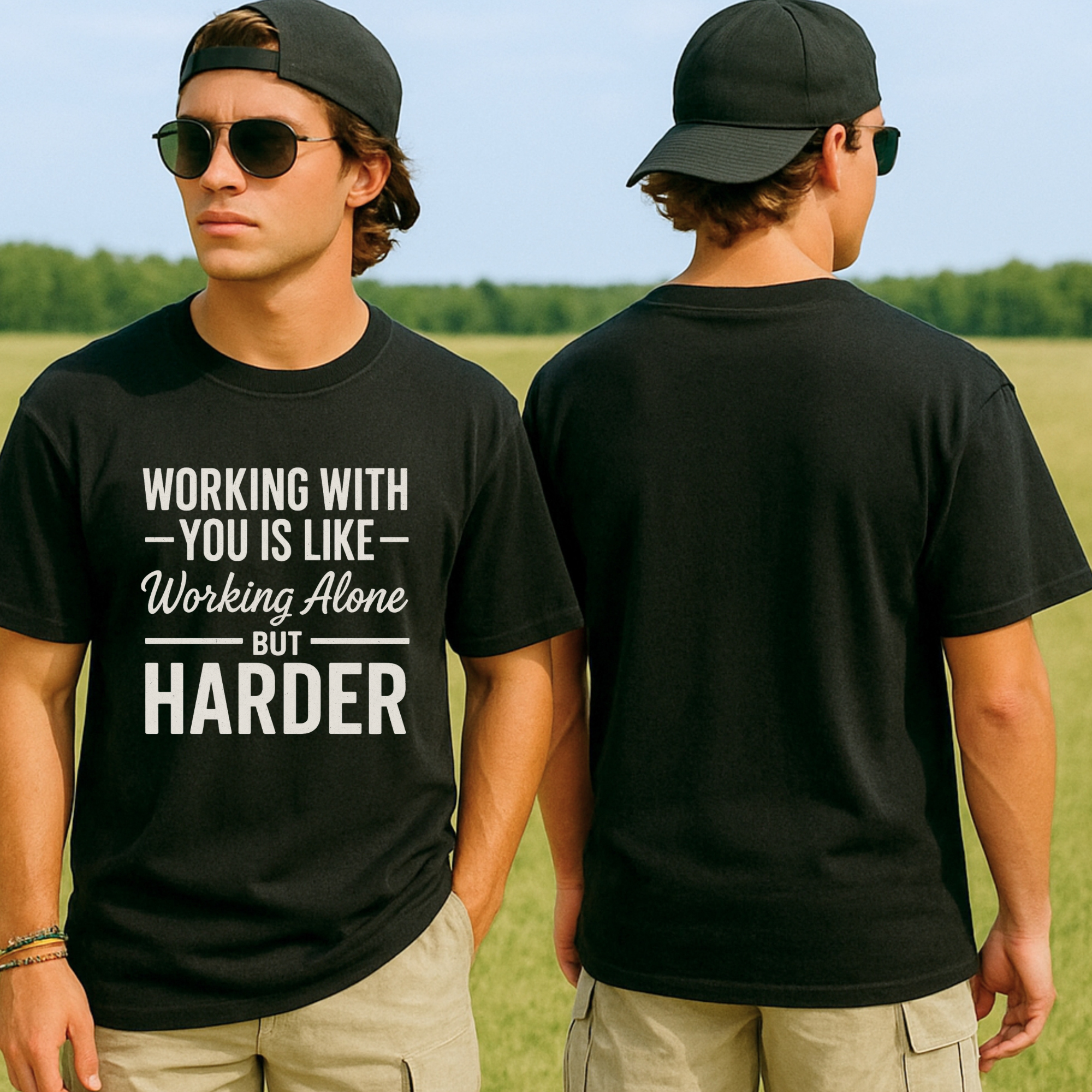 WORKING WITH YOU IS LIKE WORKING ALONE - COWORKER TEE