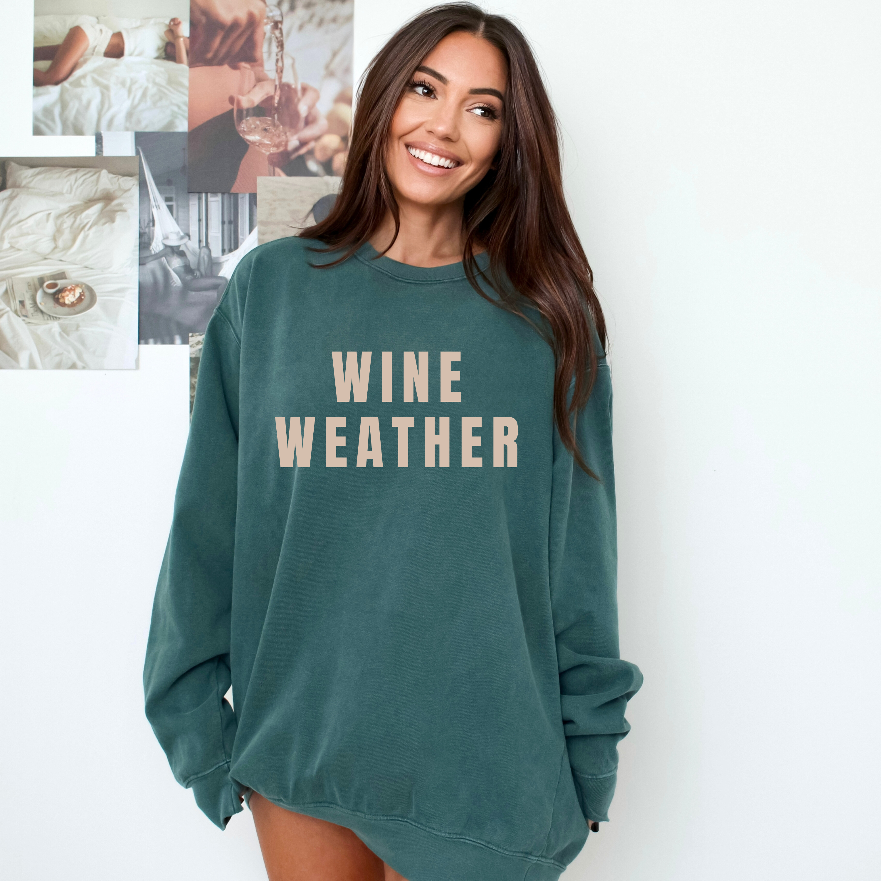 WINE WEATHER CREWNECK SWEATSHIRT