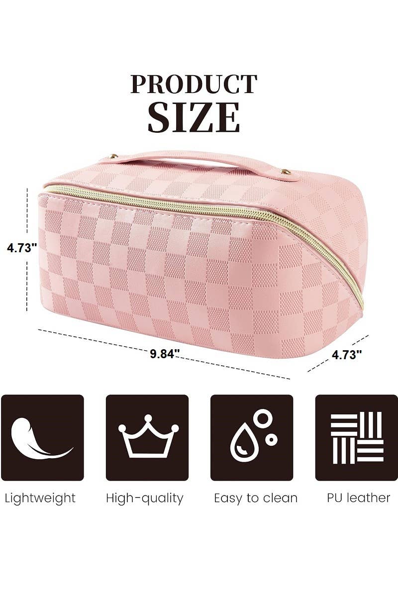 VEGAN LEATHER MAKEUP BAG