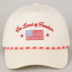 The Land of Freedom Flag Embroidered Trucker Hat