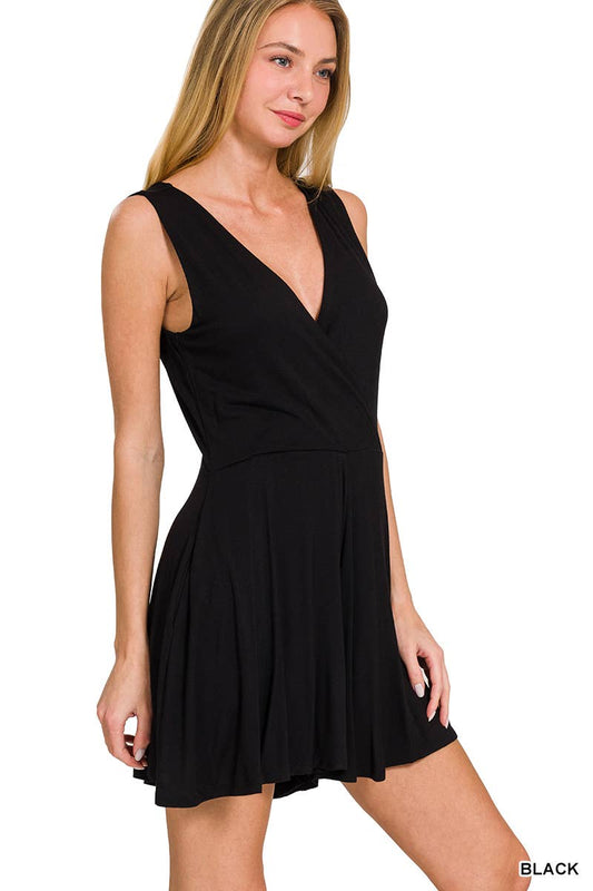 Casual V-Neck Romper