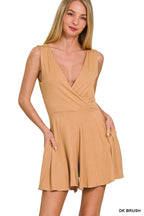 Casual V-Neck Romper