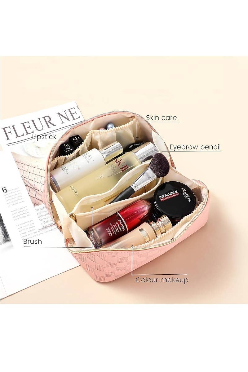 VEGAN LEATHER MAKEUP BAG